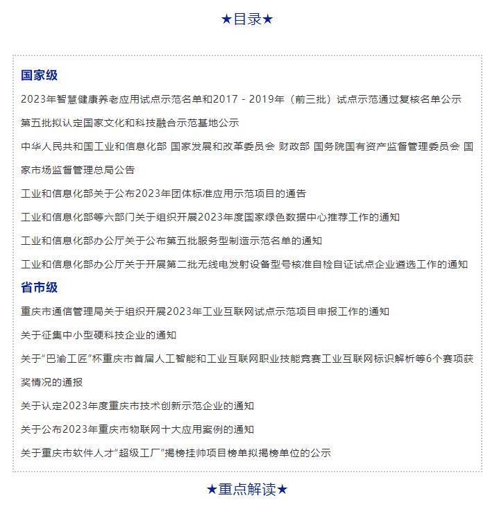 政策速递｜一周政策汇编（2023.12.2-2023.12.8）
